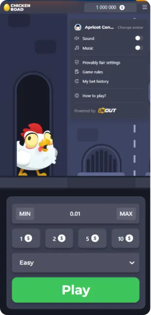 Chicken Road game settings
