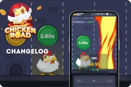 Changelog in latest version Chicken Road app