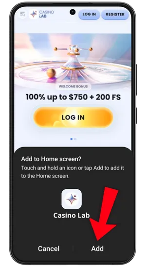 Create Chicken Road shortcut on Android screen