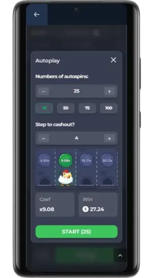 Chicken Road autoplay step to cashout settings mobile